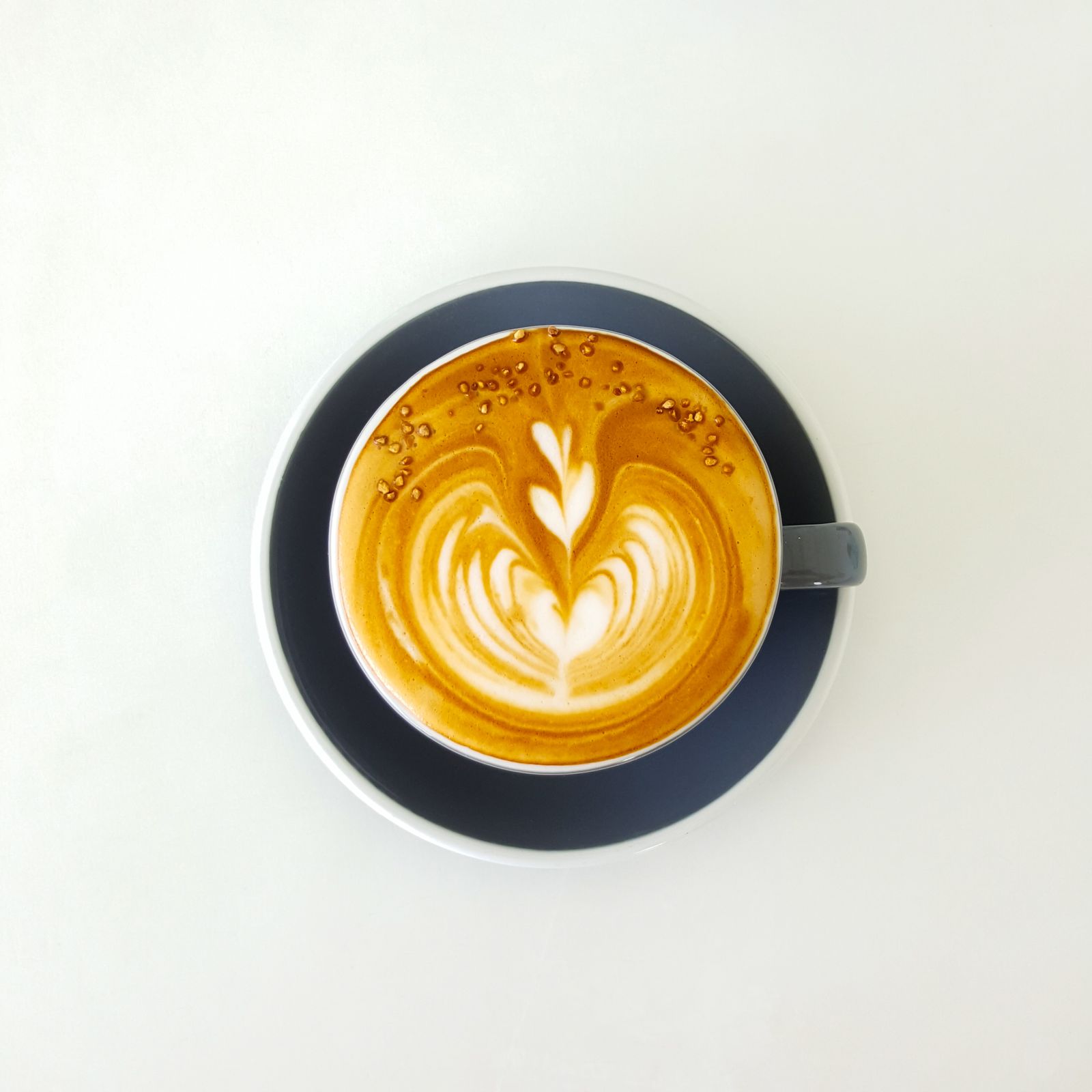 Latte Art von oben