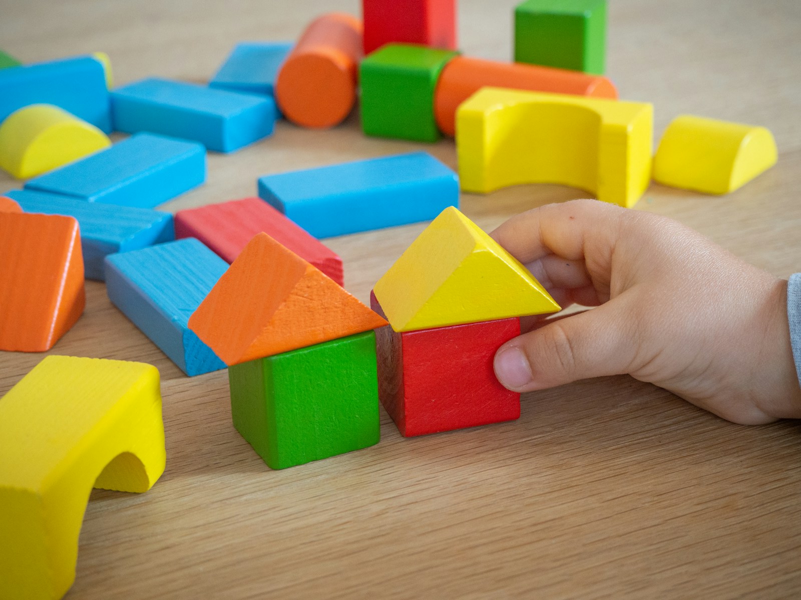 Bunte Holzbausteine
